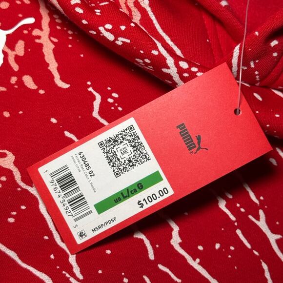 Puma Scuderia Ferrari F1 Race Color Splash Hoodie Rosso Corsa L NWT - Picture 6 of 10